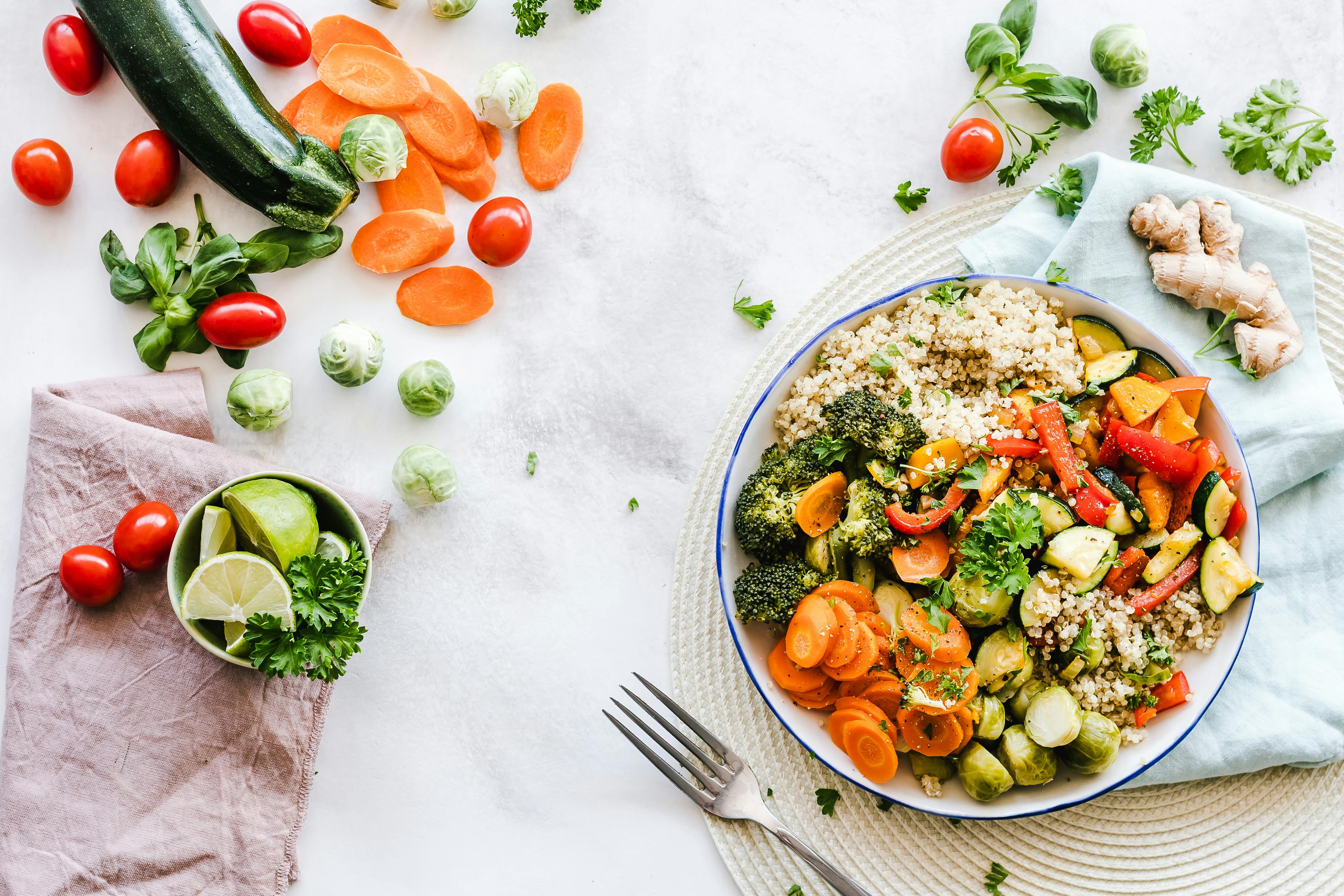 Assortment of healthy snacks
